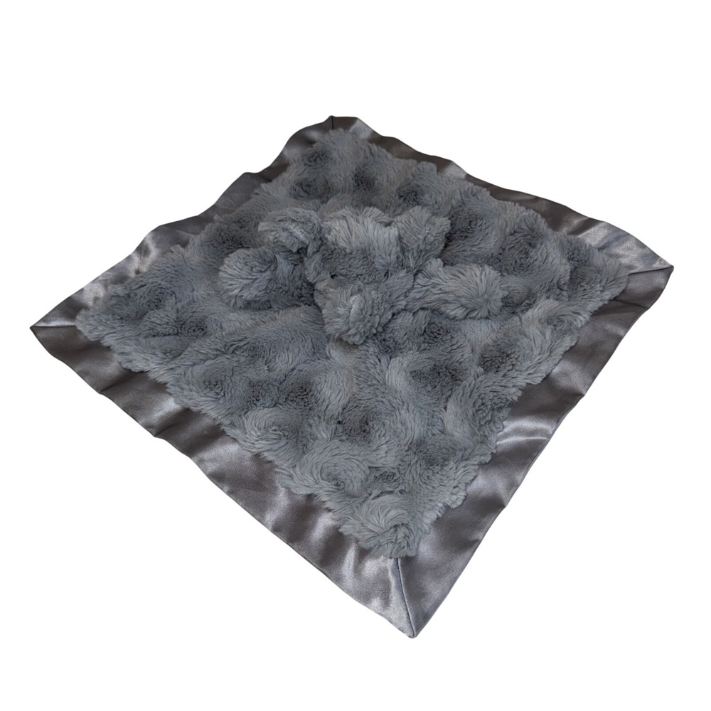 Cloud Island Baby Elephant Gray‎ Security Blanket Minky Lovey Plush Satin Trim